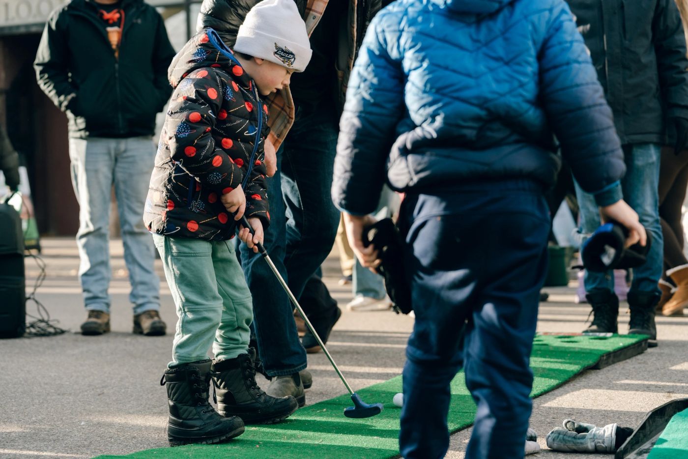 Kids games in the middle of Main