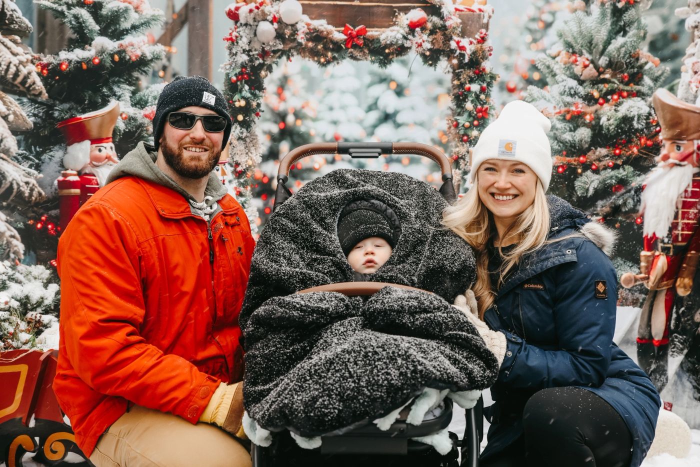 Bundled up and grinning